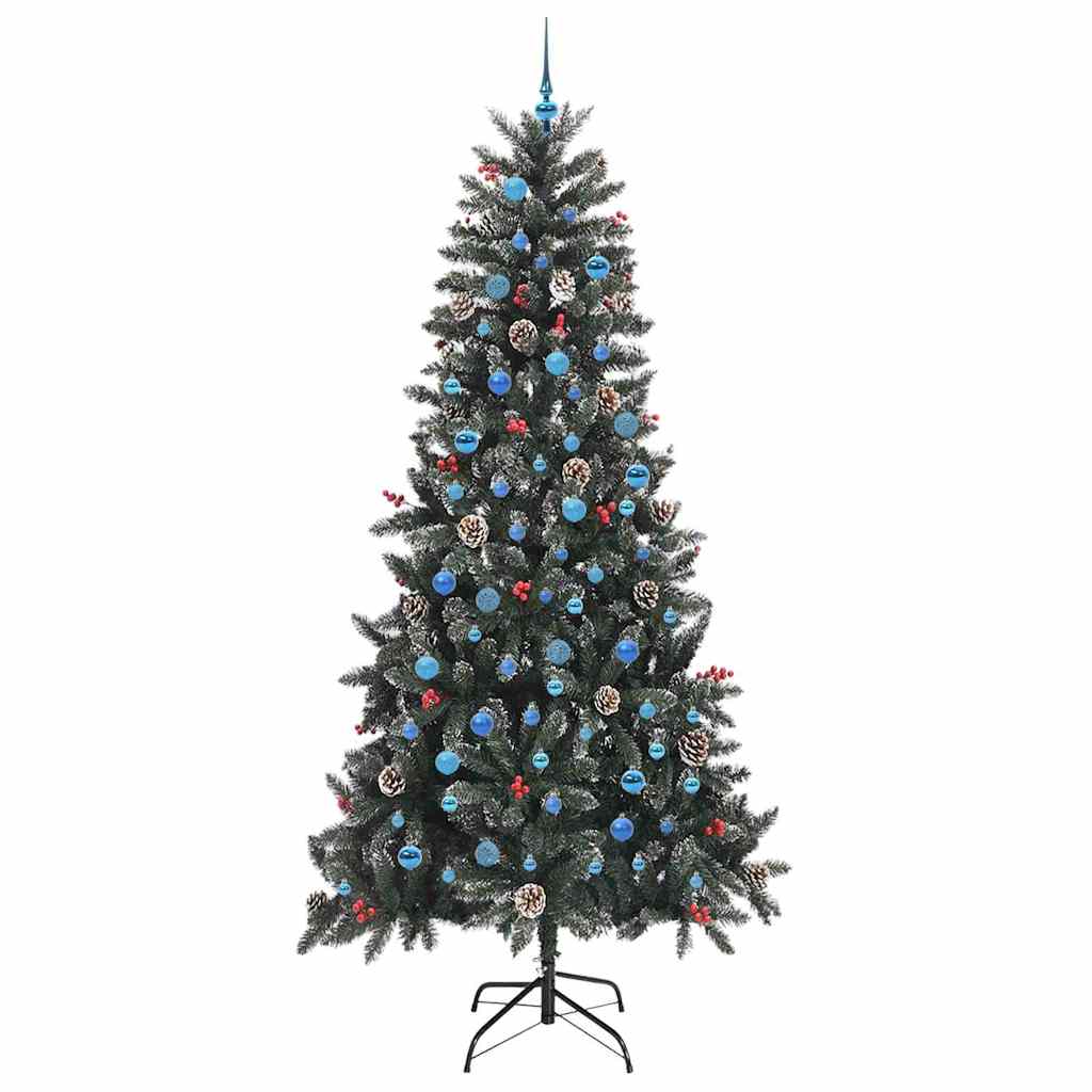 Umělý Vánoční Stromeček Zelená 240 Cm Pvc, Plast A Ocel