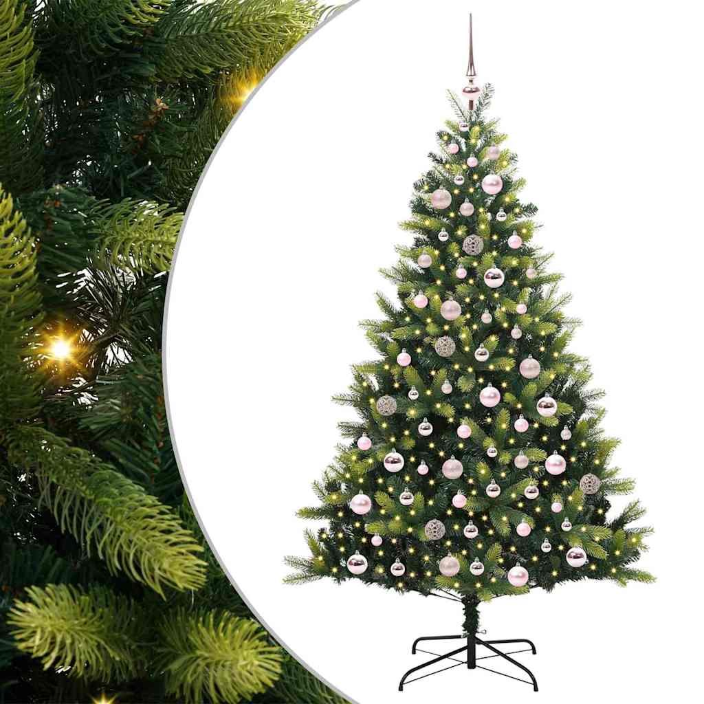 Umělý Skládací Vánoční Stromeček 300 Led Zelená Pvc A Pe