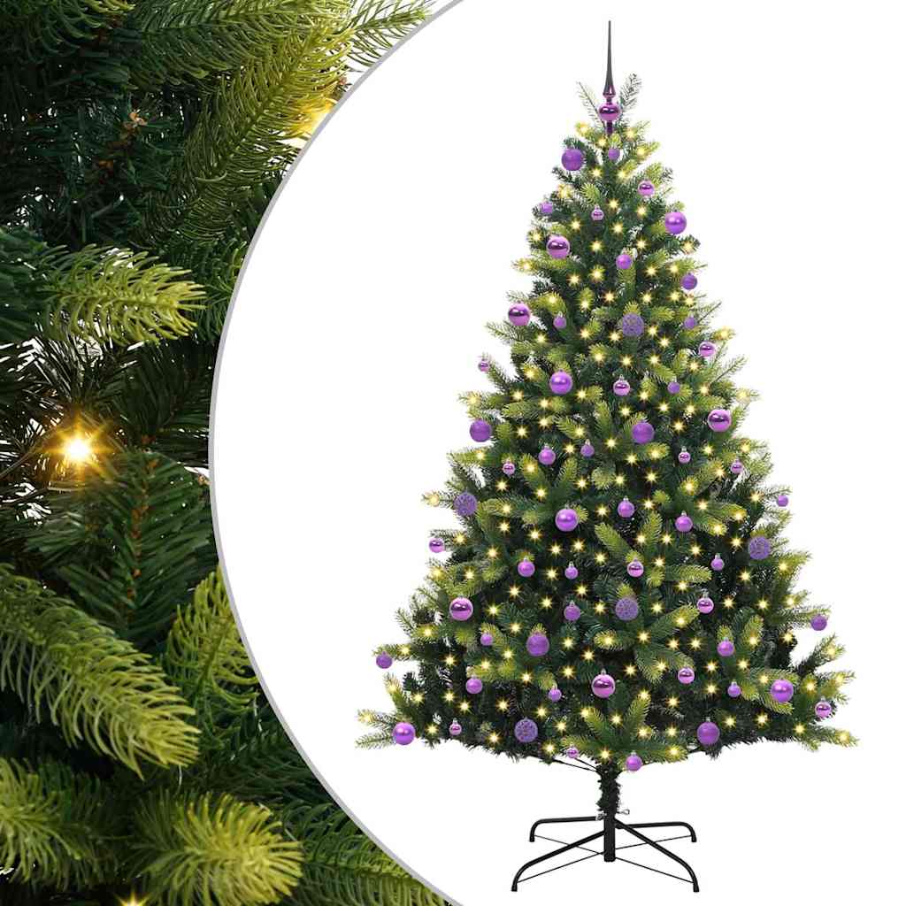 Umělý Skládací Vánoční Stromeček 300 Led Zelená Pvc A Pe