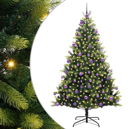 Umělý Skládací Vánoční Stromeček 300 Led Zelená Pvc A Pe