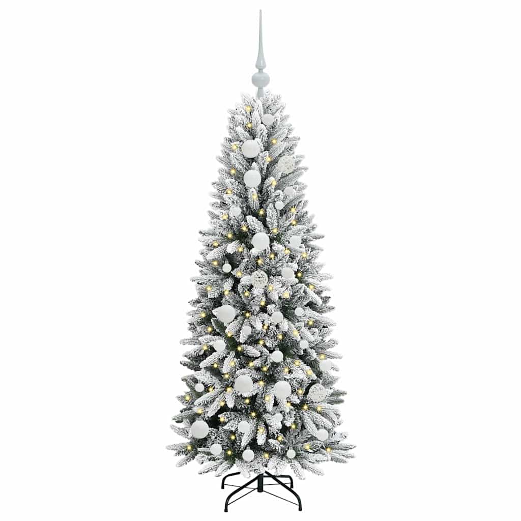 Umělý Vánoční Stromeček Bílá 120 Cm Pvc, Plast, Ocel A Pe