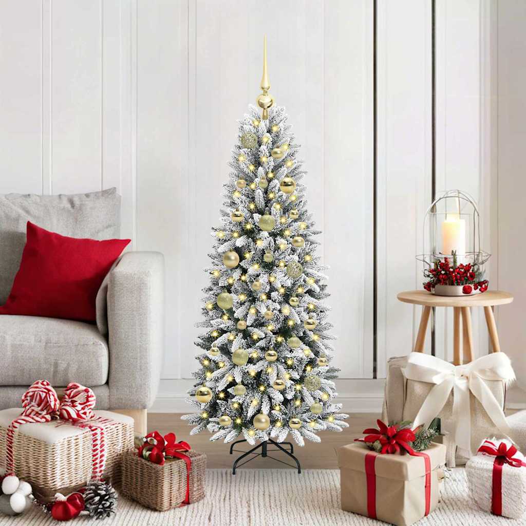 Umělý Vánoční Stromeček Bílá 120 Cm Pvc, Plast, Ocel A Pe