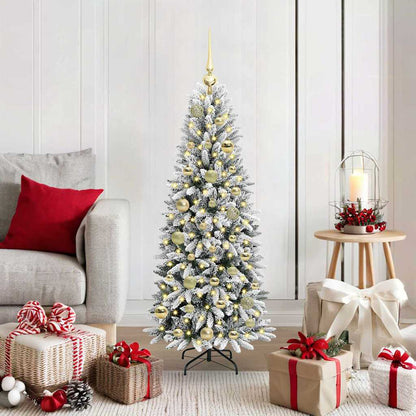 Umělý Vánoční Stromeček Bílá 120 Cm Pvc, Plast, Ocel A Pe