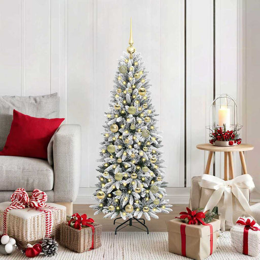 Umělý Vánoční Stromeček Bílá 120 Cm Pvc, Plast, Ocel A Pe
