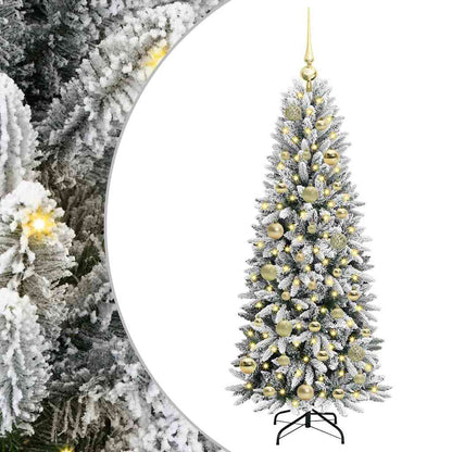 Umělý Vánoční Stromeček Bílá 120 Cm Pvc, Plast, Ocel A Pe