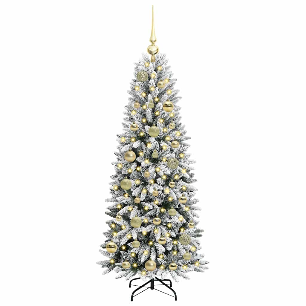 Umělý Vánoční Stromeček Bílá 120 Cm Pvc, Plast, Ocel A Pe