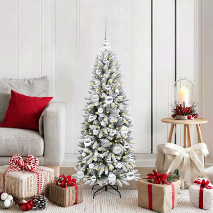 Umělý Vánoční Stromeček Bílá 120 Cm Pvc, Plast, Ocel A Pe