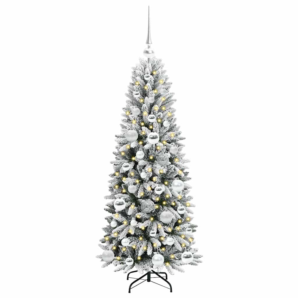 Umělý Vánoční Stromeček Bílá 120 Cm Pvc, Plast, Ocel A Pe