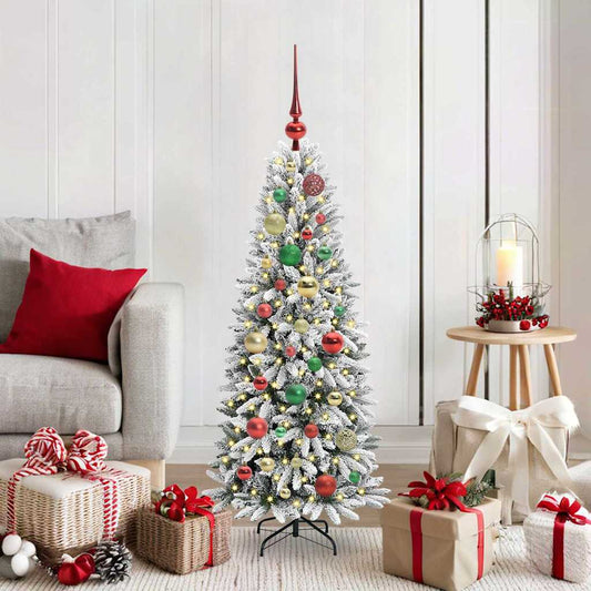 Umělý Vánoční Stromeček Bílá 120 Cm Pvc, Plast, Ocel A Pe