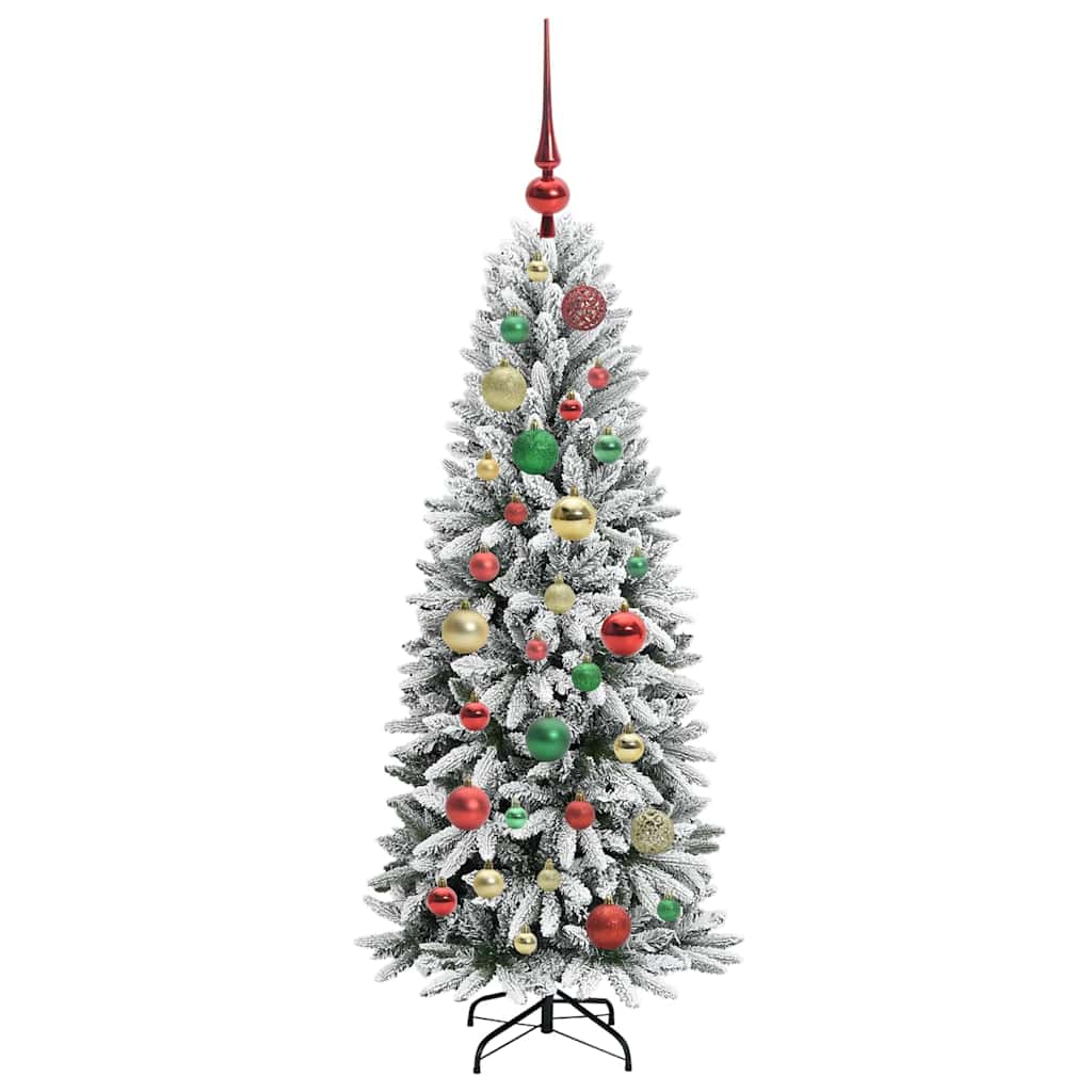Umělý Vánoční Stromeček Bílá 120 Cm Pvc, Plast, Ocel A Pe