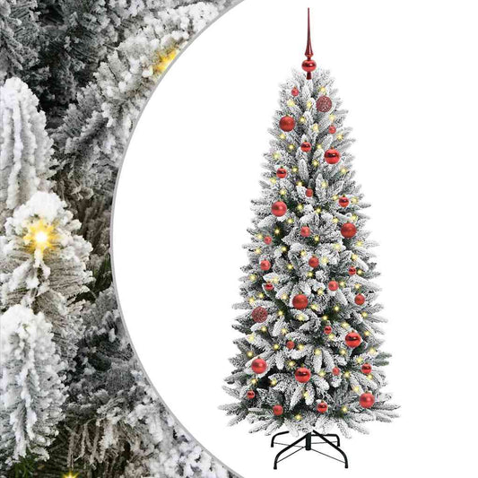 Umělý Vánoční Stromeček Bílá 150 Cm Pvc, Plast, Ocel A Pe