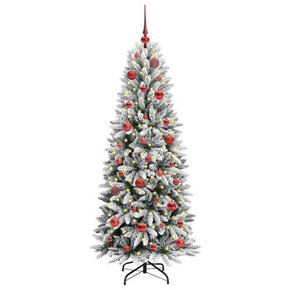 Umělý Vánoční Stromeček Bílá 150 Cm Pvc, Plast, Ocel A Pe
