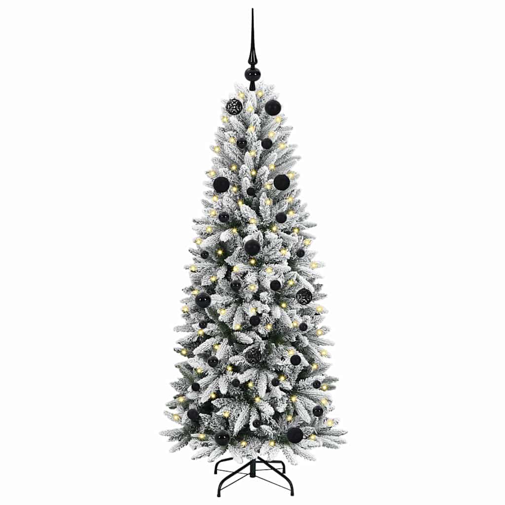 Umělý Vánoční Stromeček Bílá 150 Cm Pvc, Plast, Ocel A Pe