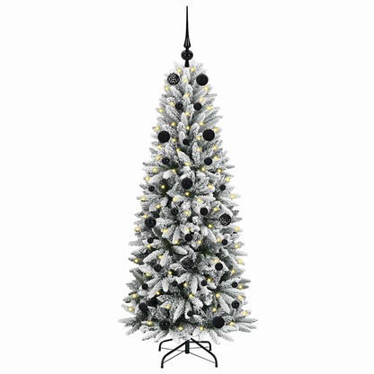 Umělý Vánoční Stromeček Bílá 150 Cm Pvc, Plast, Ocel A Pe