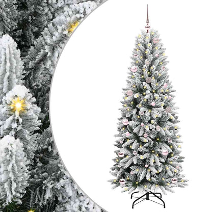 Umělý Vánoční Stromeček Bílá 150 Cm Pvc, Plast, Ocel A Pe