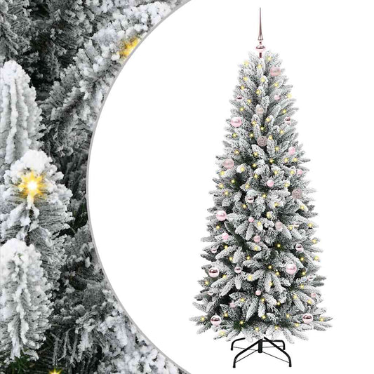 Umělý Vánoční Stromeček Bílá 150 Cm Pvc, Plast, Ocel A Pe