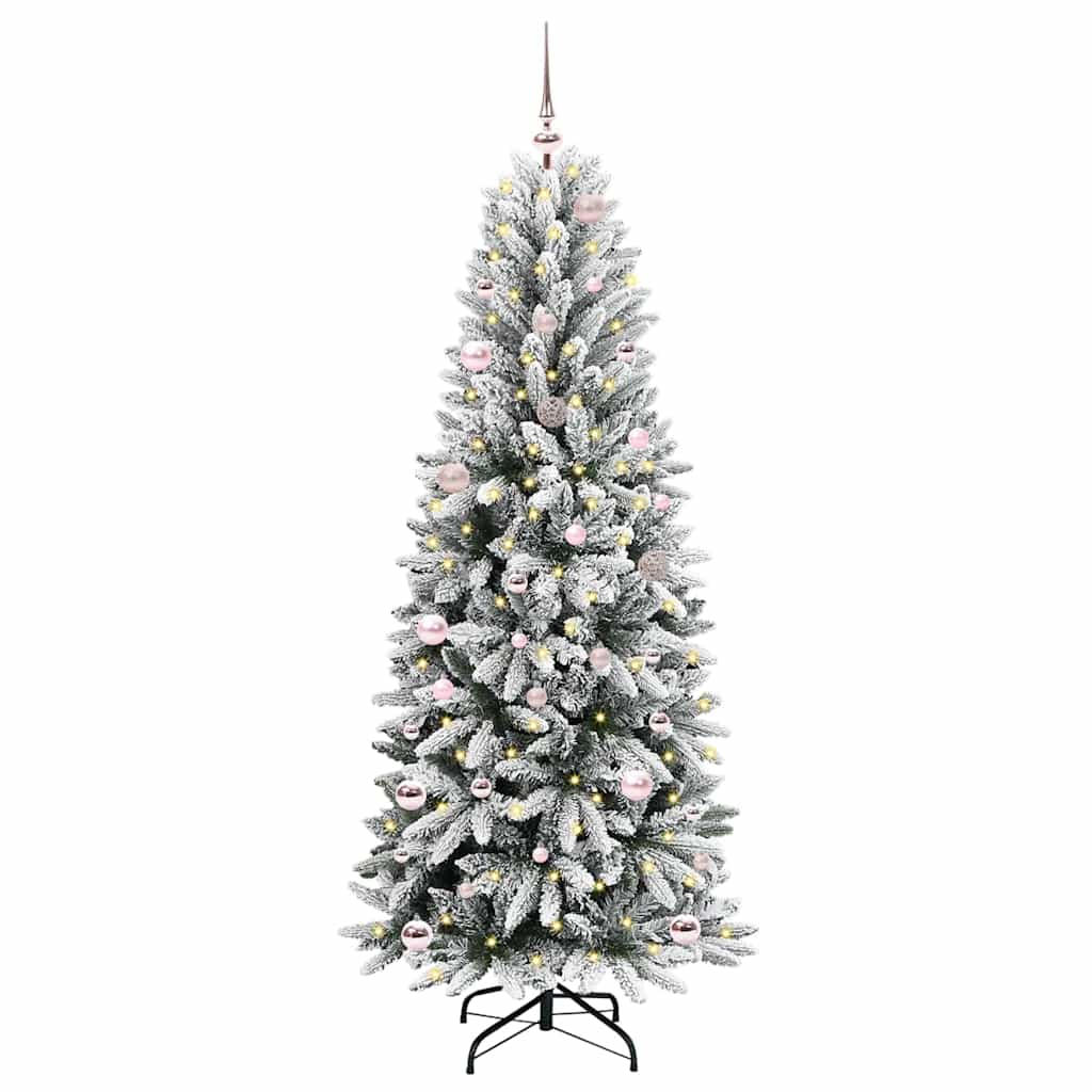 Umělý Vánoční Stromeček Bílá 150 Cm Pvc, Plast, Ocel A Pe