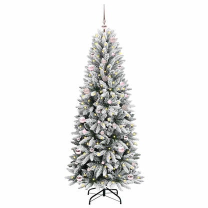 Umělý Vánoční Stromeček Bílá 150 Cm Pvc, Plast, Ocel A Pe