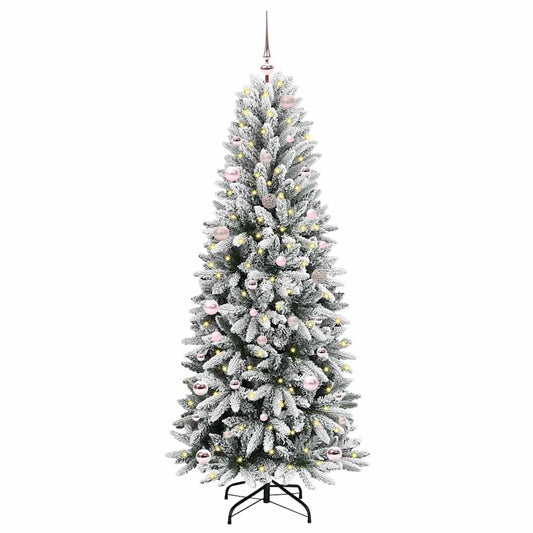 Umělý Vánoční Stromeček Bílá 150 Cm Pvc, Plast, Ocel A Pe