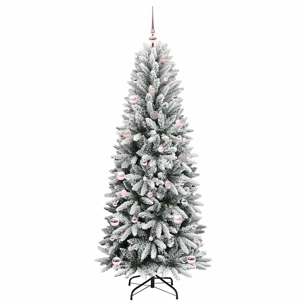 Umělý Vánoční Stromeček Bílá 150 Cm Pvc, Plast, Ocel A Pe