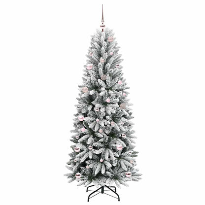 Umělý Vánoční Stromeček Bílá 150 Cm Pvc, Plast, Ocel A Pe