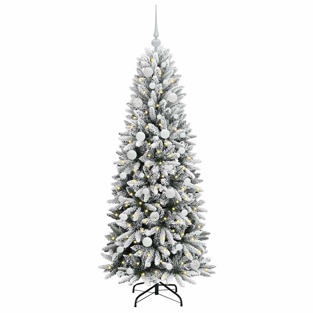 Umělý Vánoční Stromeček Bílá 150 Cm Pvc, Plast, Ocel A Pe