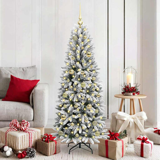 Umělý Vánoční Stromeček Bílá 150 Cm Pvc, Plast, Ocel A Pe