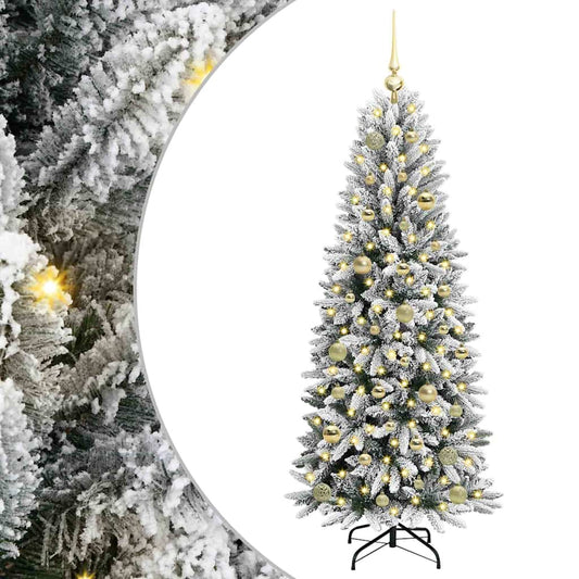 Umělý Vánoční Stromeček Bílá 150 Cm Pvc, Plast, Ocel A Pe