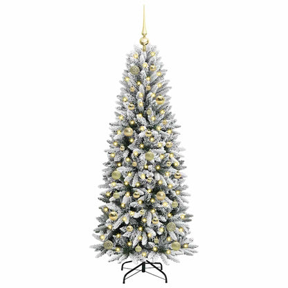 Umělý Vánoční Stromeček Bílá 150 Cm Pvc, Plast, Ocel A Pe