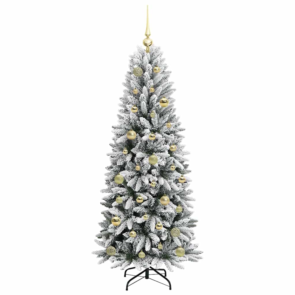 Umělý Vánoční Stromeček Bílá 150 Cm Pvc, Plast, Ocel A Pe