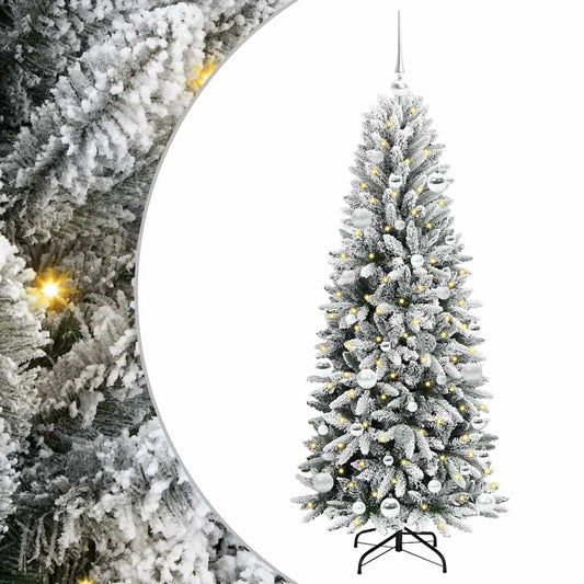 Umělý Vánoční Stromeček Bílá 150 Cm Pvc, Plast, Ocel A Pe