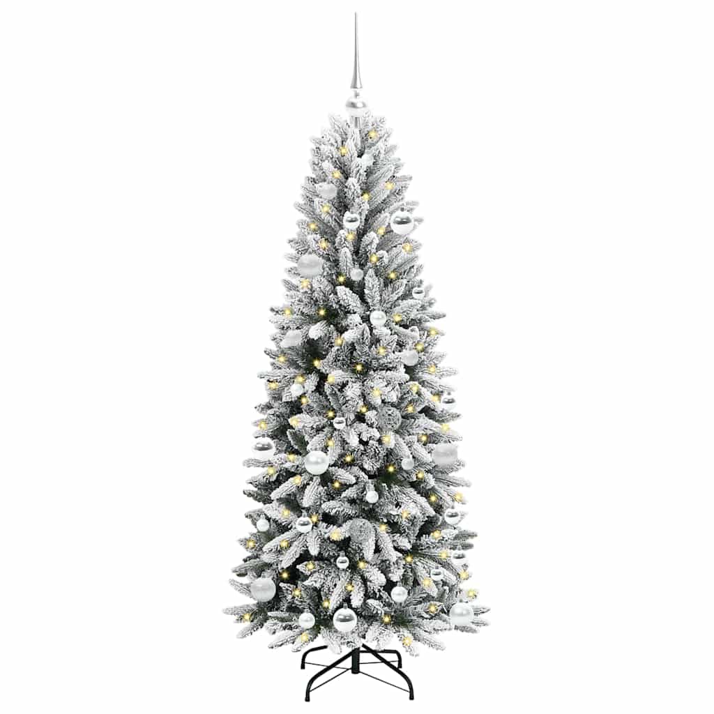 Umělý Vánoční Stromeček Bílá 150 Cm Pvc, Plast, Ocel A Pe