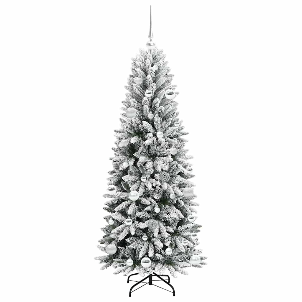 Umělý Vánoční Stromeček Bílá 150 Cm Pvc, Plast, Ocel A Pe