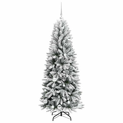 Umělý Vánoční Stromeček Bílá 150 Cm Pvc, Plast, Ocel A Pe