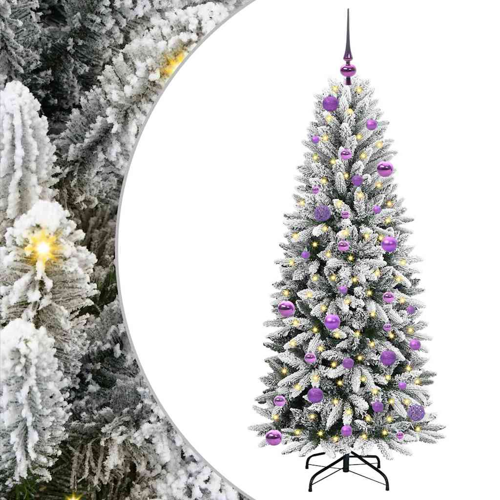Umělý Vánoční Stromeček Bílá 150 Cm Pvc, Plast, Ocel A Pe