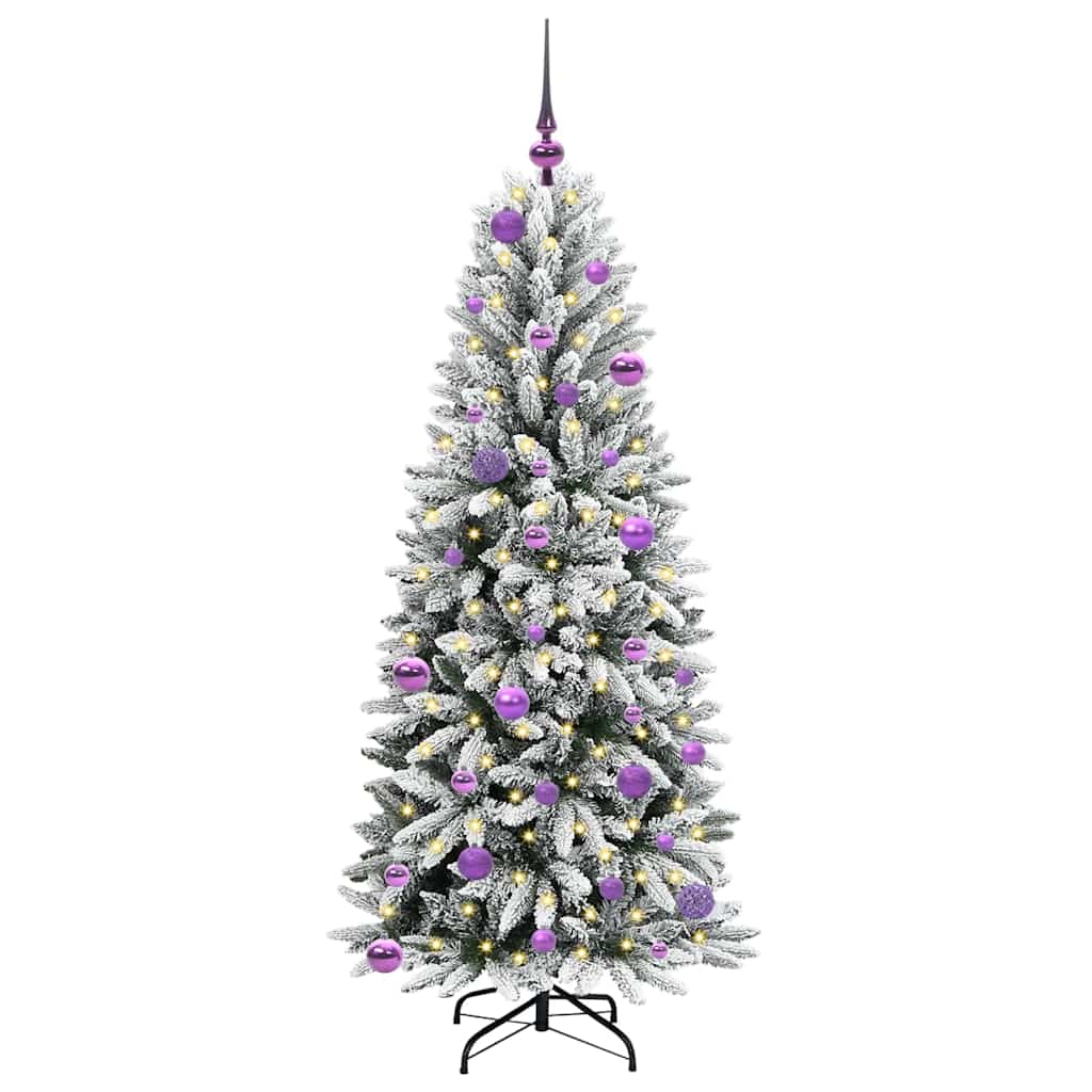 Umělý Vánoční Stromeček Bílá 150 Cm Pvc, Plast, Ocel A Pe