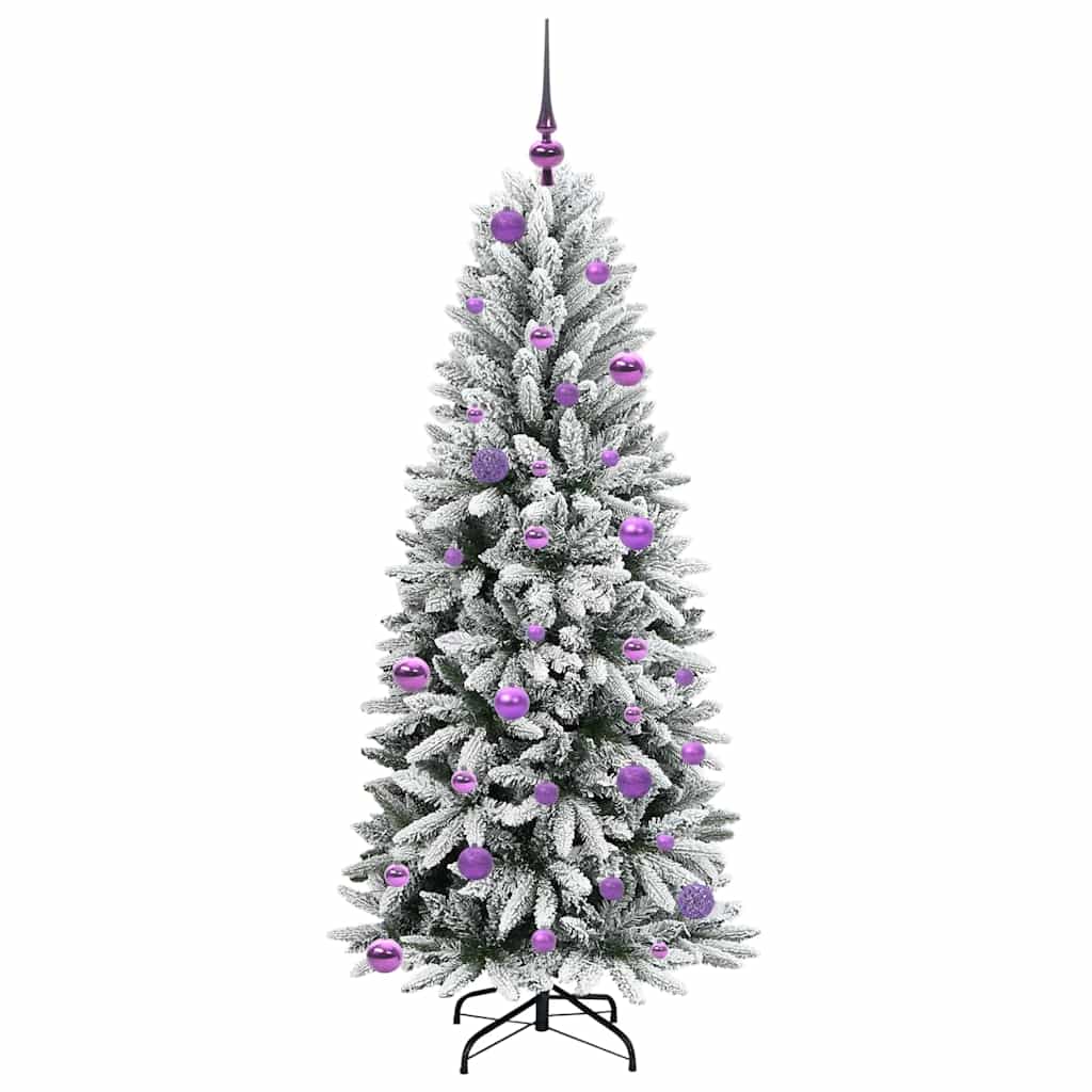 Umělý Vánoční Stromeček Bílá 150 Cm Pvc, Plast, Ocel A Pe