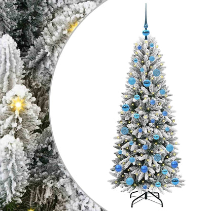 Umělý Vánoční Stromeček Bílá 150 Cm Pvc, Plast, Ocel A Pe