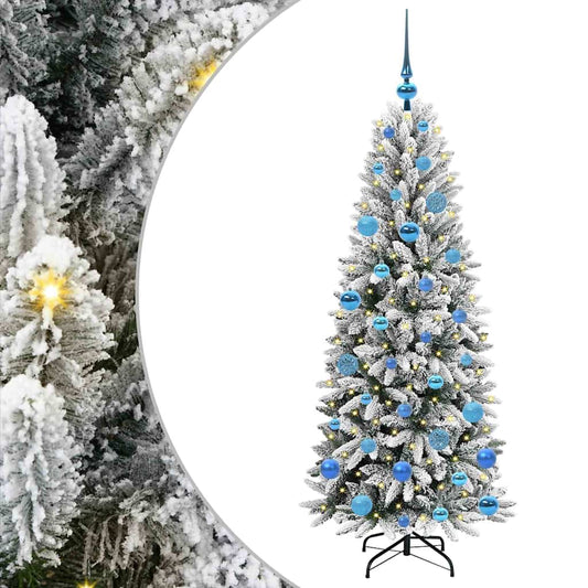 Umělý Vánoční Stromeček Bílá 150 Cm Pvc, Plast, Ocel A Pe
