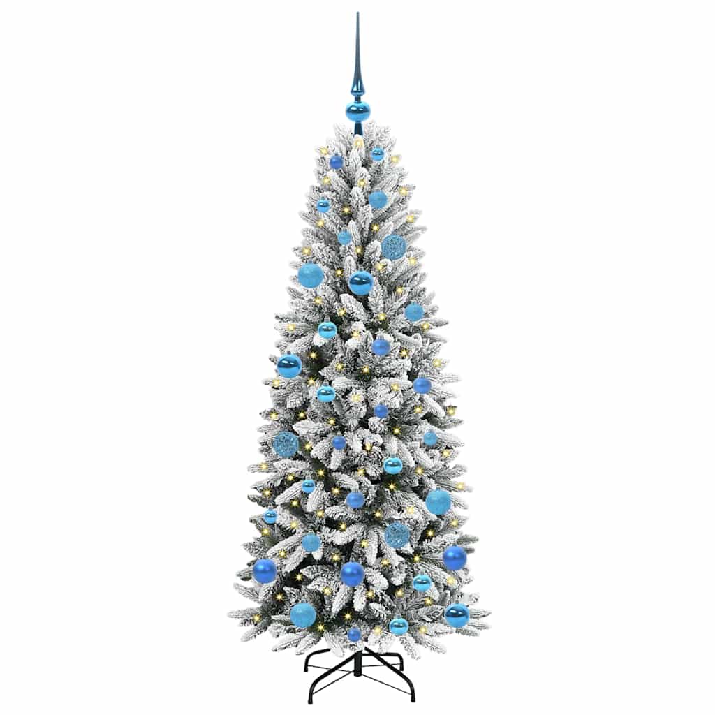 Umělý Vánoční Stromeček Bílá 150 Cm Pvc, Plast, Ocel A Pe