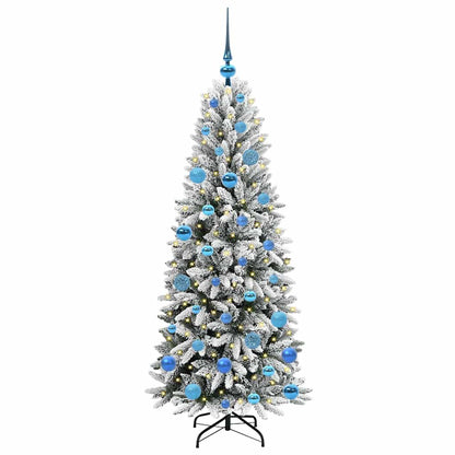 Umělý Vánoční Stromeček Bílá 150 Cm Pvc, Plast, Ocel A Pe