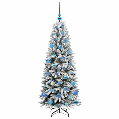 Umělý Vánoční Stromeček Bílá 150 Cm Pvc, Plast, Ocel A Pe