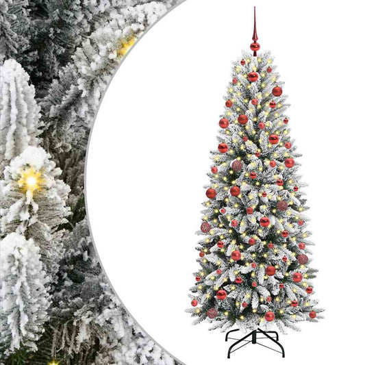 Umělý Vánoční Stromeček Bílá 180 Cm Pvc, Plast, Ocel A Pe