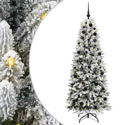 Umělý Vánoční Stromeček Bílá 180 Cm Pvc, Plast, Ocel A Pe