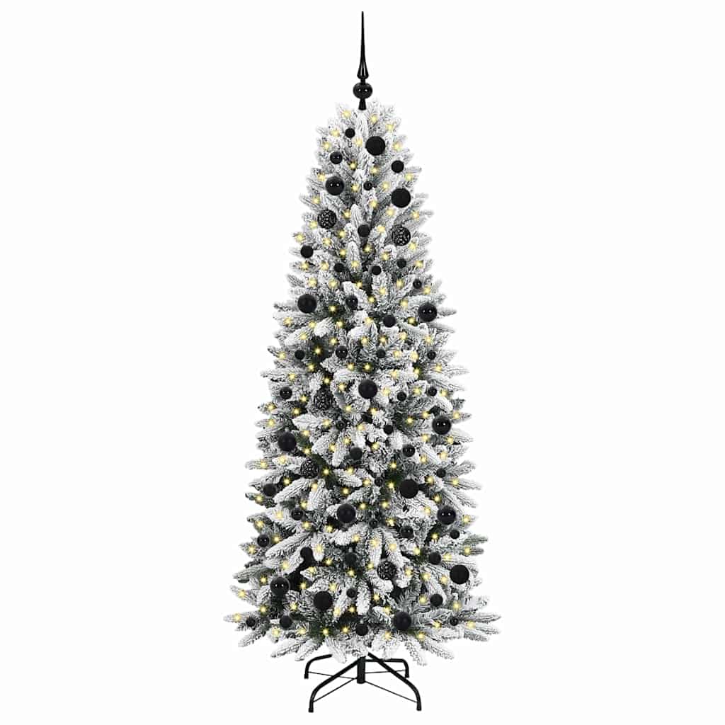 Umělý Vánoční Stromeček Bílá 180 Cm Pvc, Plast, Ocel A Pe