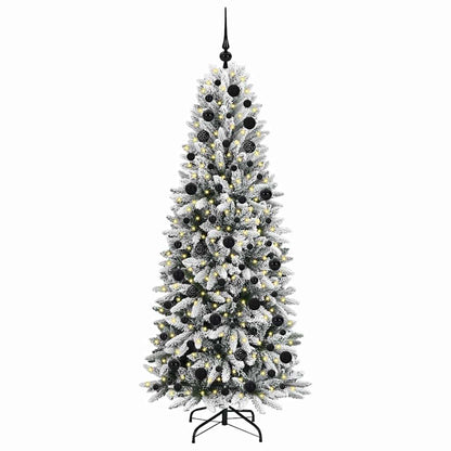 Umělý Vánoční Stromeček Bílá 180 Cm Pvc, Plast, Ocel A Pe