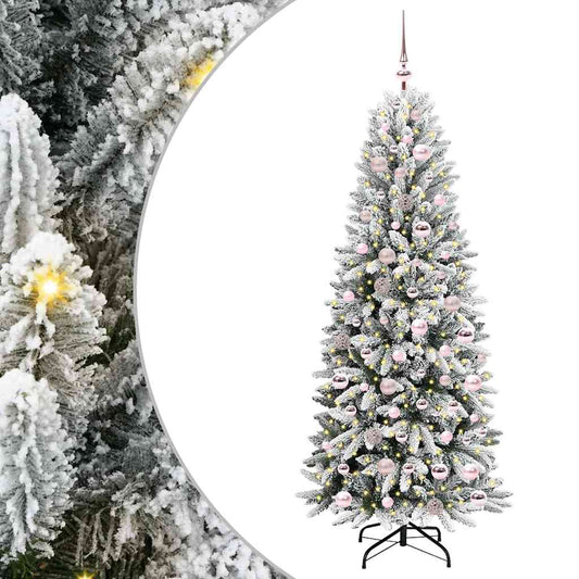 Umělý Vánoční Stromeček Bílá 180 Cm Pvc, Plast, Ocel A Pe
