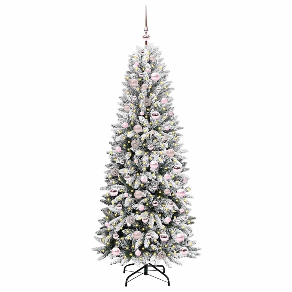 Umělý Vánoční Stromeček Bílá 180 Cm Pvc, Plast, Ocel A Pe