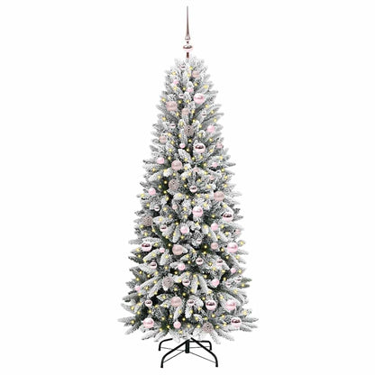 Umělý Vánoční Stromeček Bílá 180 Cm Pvc, Plast, Ocel A Pe