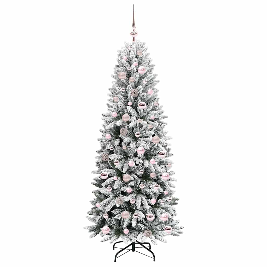 Umělý Vánoční Stromeček Bílá 180 Cm Pvc, Plast, Ocel A Pe
